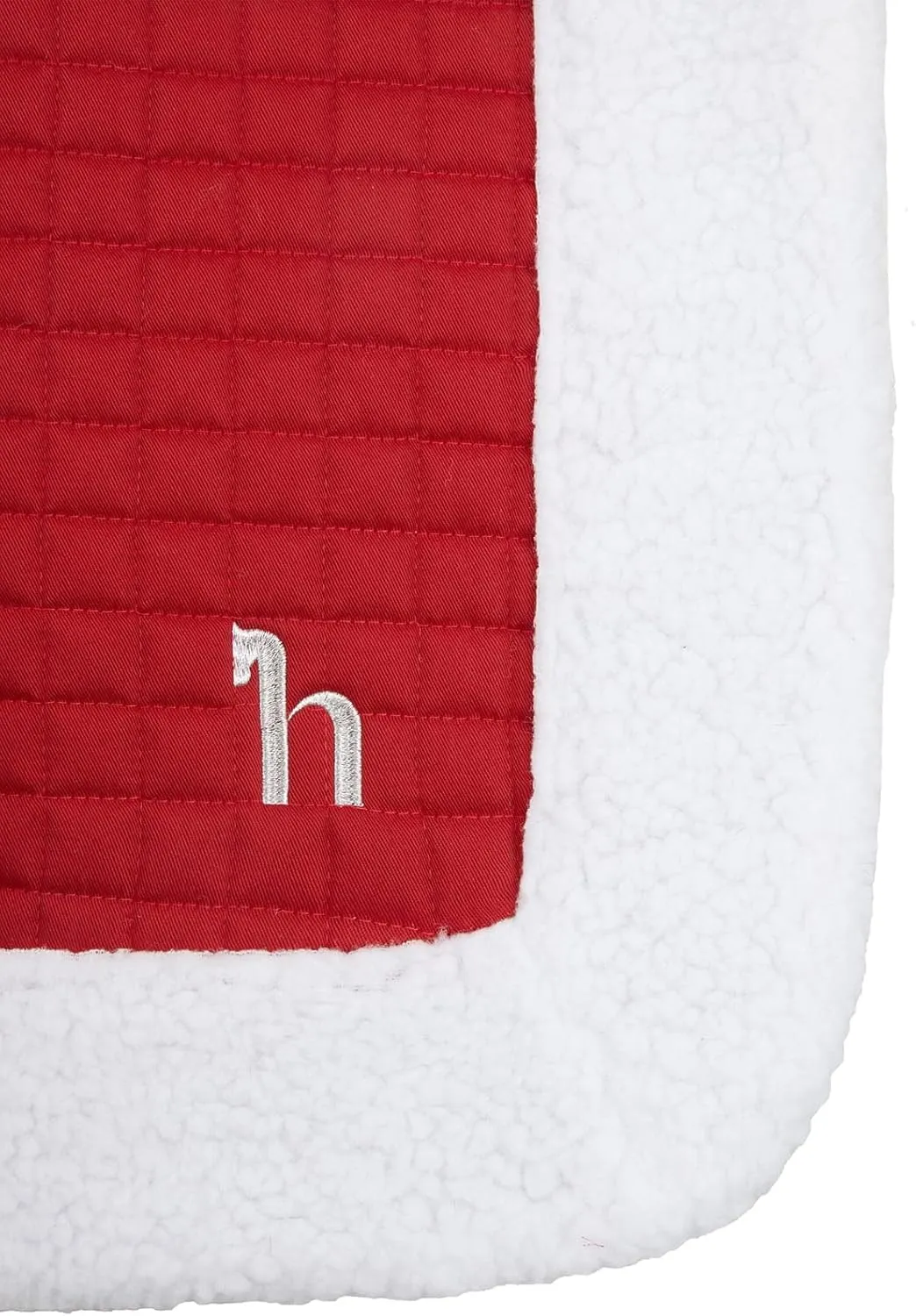 HORZE Christmas All Purpose Quick Dry Santa Saddle Pad with Faux Fur Trim