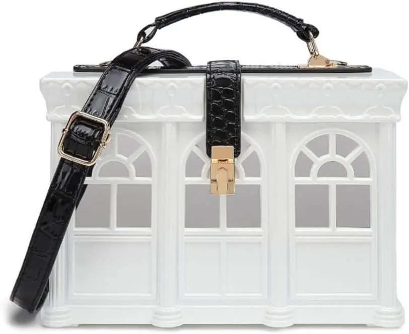 House Box Shaped Shoulder Bag Top Handle Purse Crossbody Handbag for Women Girls
