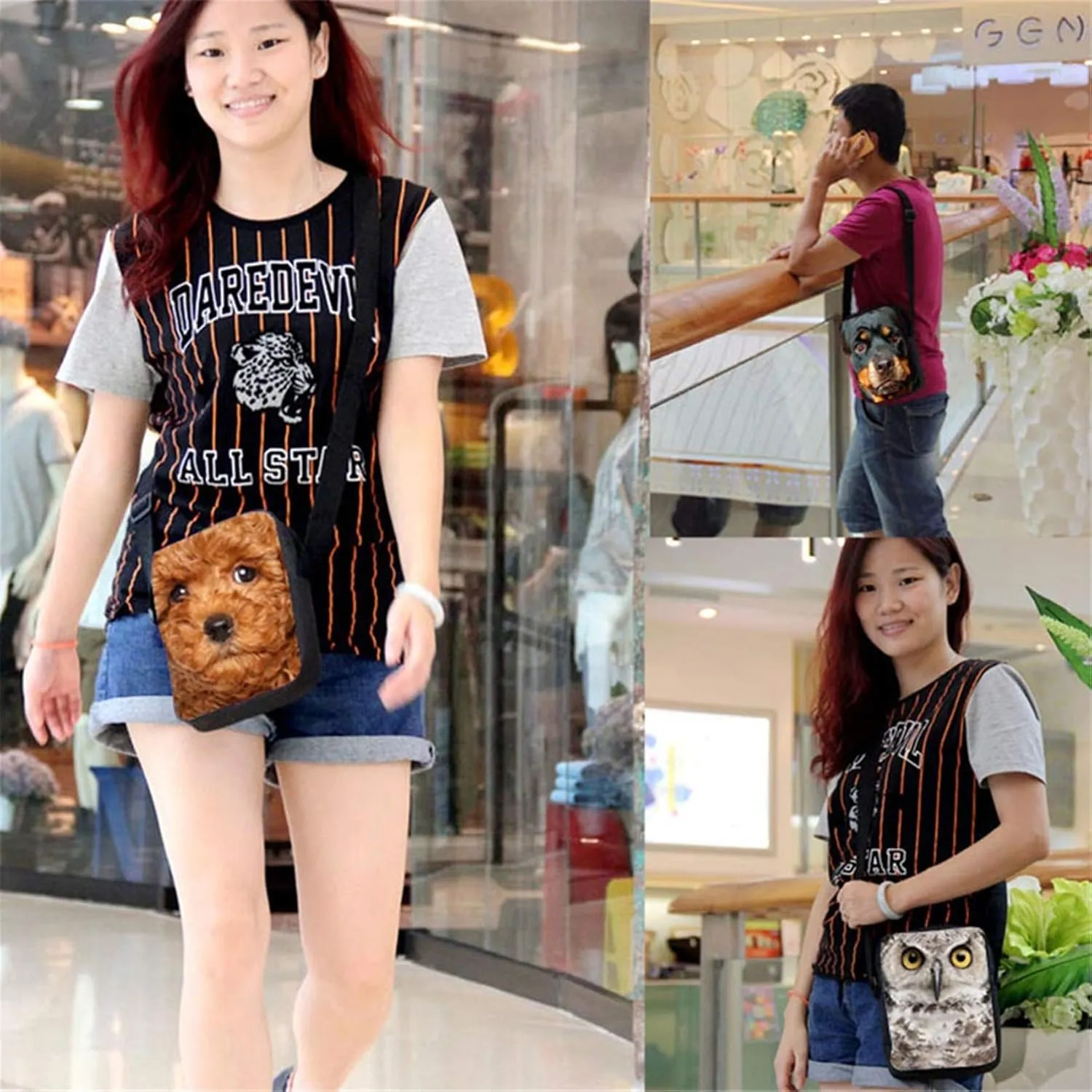 HUGS IDEA Mini Messenger Ba Black Corgi Crossbody Bag for Teen Girls Small Shoulder Handbag Clutch Purse Satchel Kids Schoolbag