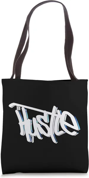 Hustle! Cool Graffiti Word Art Tote Bag