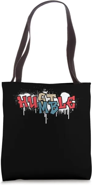 Hustle Humble Funny Graffiti Text Urban Street Style Tote Bag