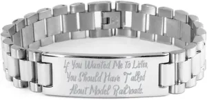 If You Wanted Me to Listen, You. Model Railroads Ladder Bracelet, Reusable Model Railroads Gifts, Engraved Bracelet for Friends, Toy Trains, Train Sets, Railroad Models, Model Trains