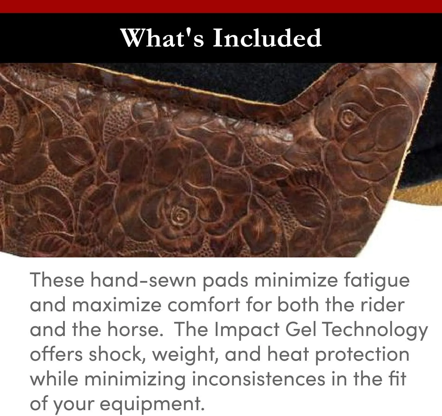 Impact Gel Contour Saddle Pad with Vintage Floral Leather