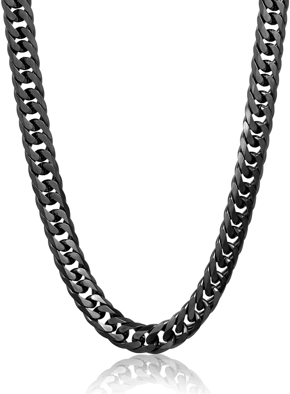 Invicta Jewelry Men's Double Curb Chain Stainless Steel Necklace (11.5mm) - 24"
