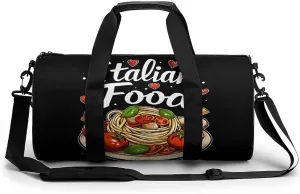 Italian Food Funny Novelty Large Duffel Bag Lightweight Gym Bag Travel Tote Bags