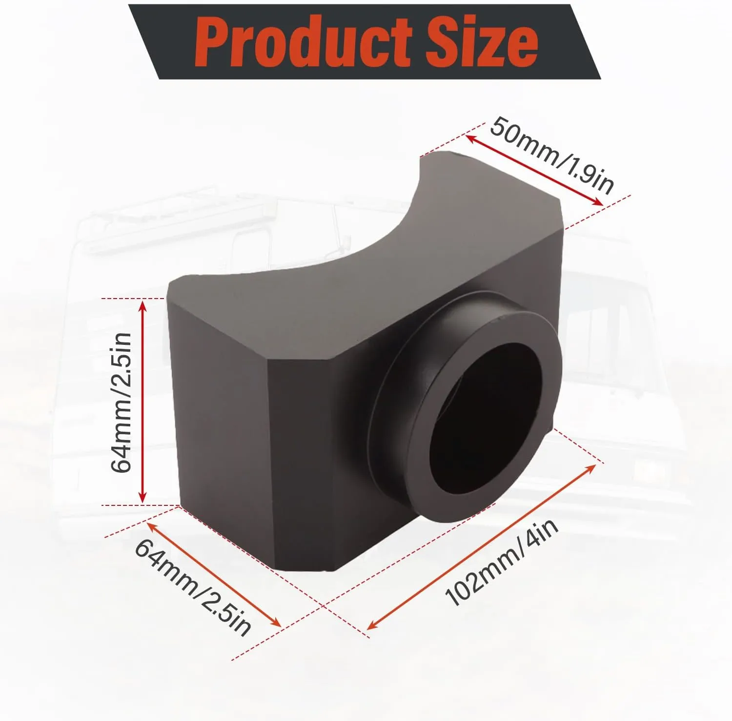 Jack Axle Adapter Lifting Saddle for 3 inch and 4 inch Axle Tube, Bottle Jack Adapter for 12 tons Bottle Jack, Fits Jack Lifting Platforms of 1.5 Inch