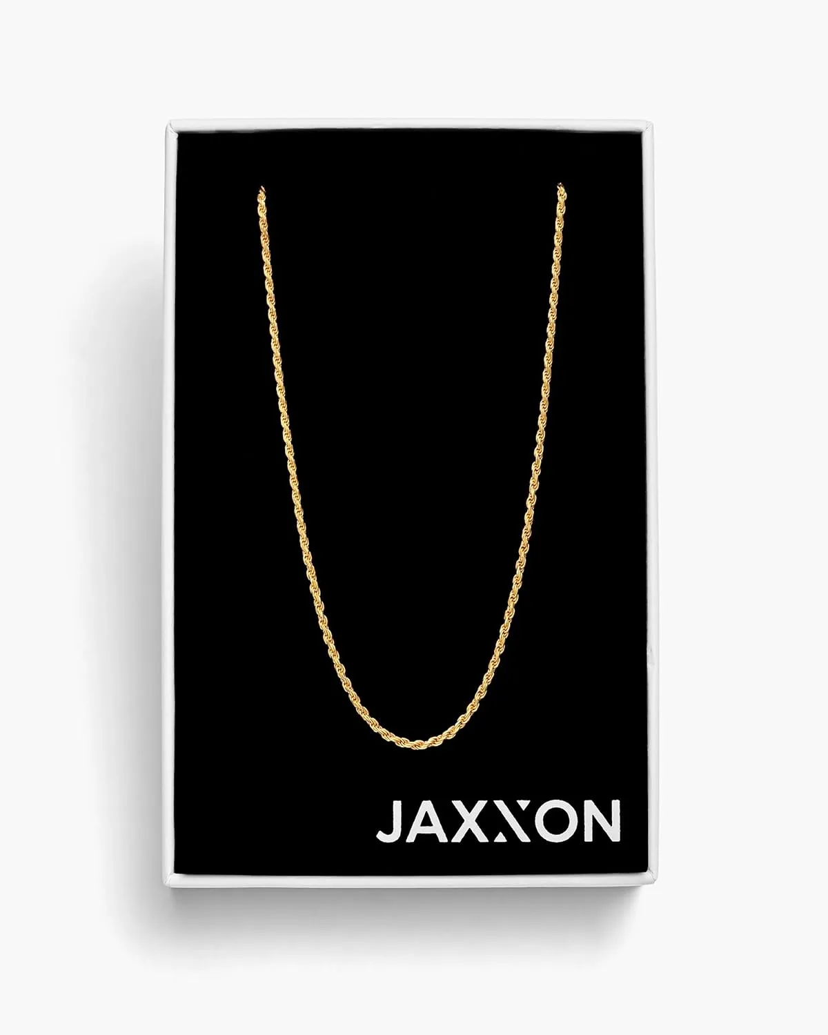 JAXXON Men's Chain Necklace - 1.5mm-4mm Width - 14k Gold Bonded & 925 Sterling Silver, 22 Inch