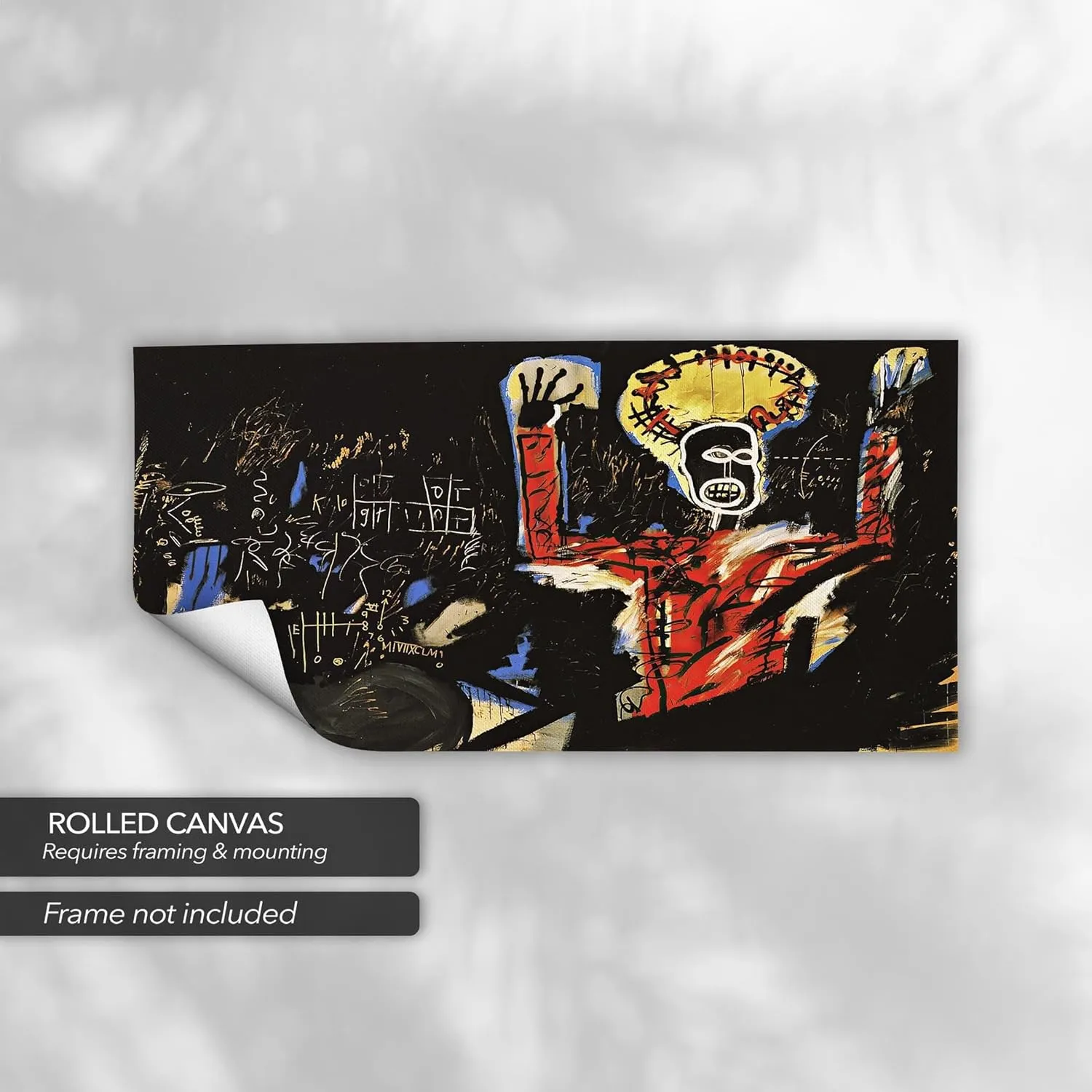 Jean-Michel Basquiat 1982 Abstract Art | Contemporary Graffiti-Inspired Canvas Wall Art | Modern Poster Print