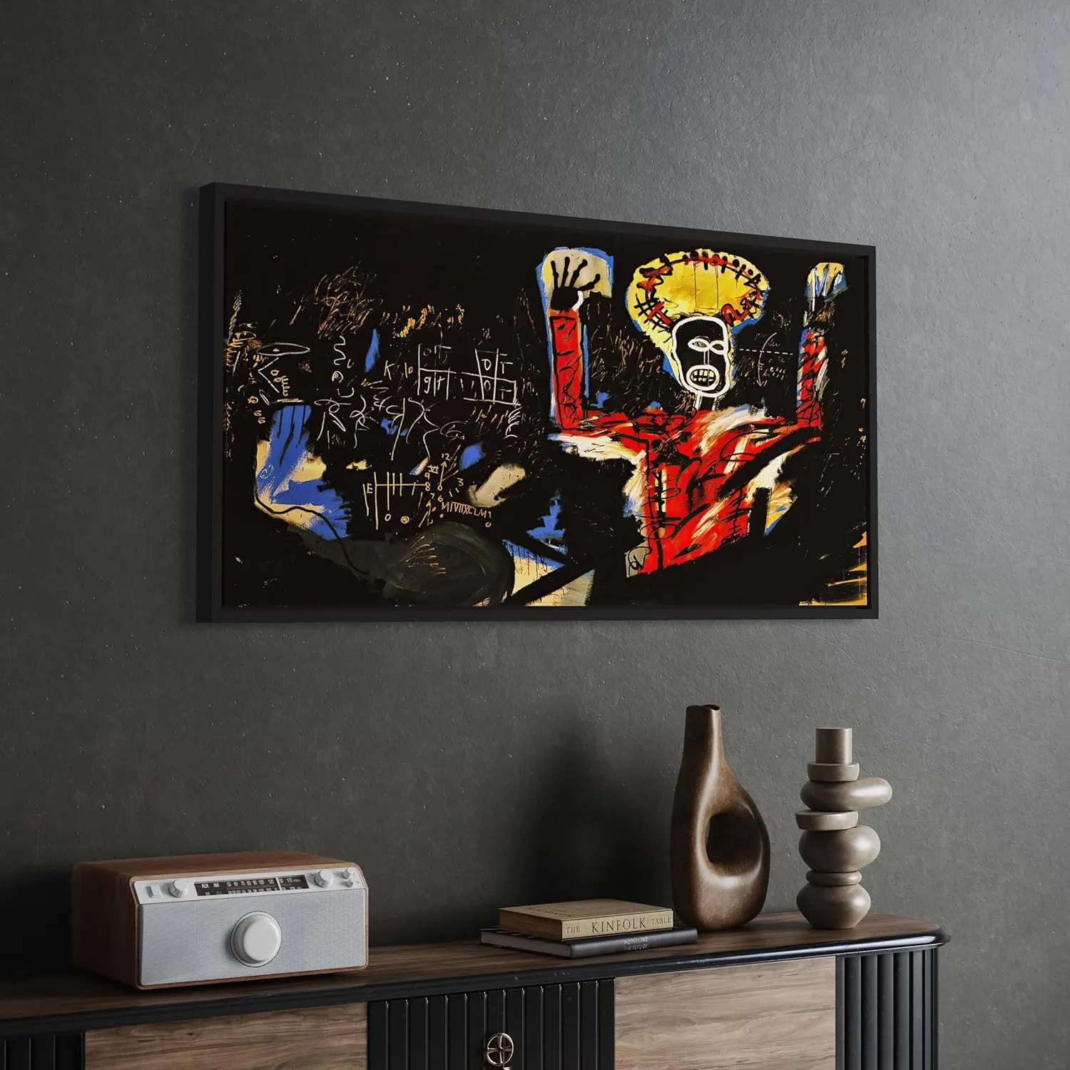 Jean-Michel Basquiat 1982 Abstract Art | Contemporary Graffiti-Inspired Canvas Wall Art | Modern Poster Print