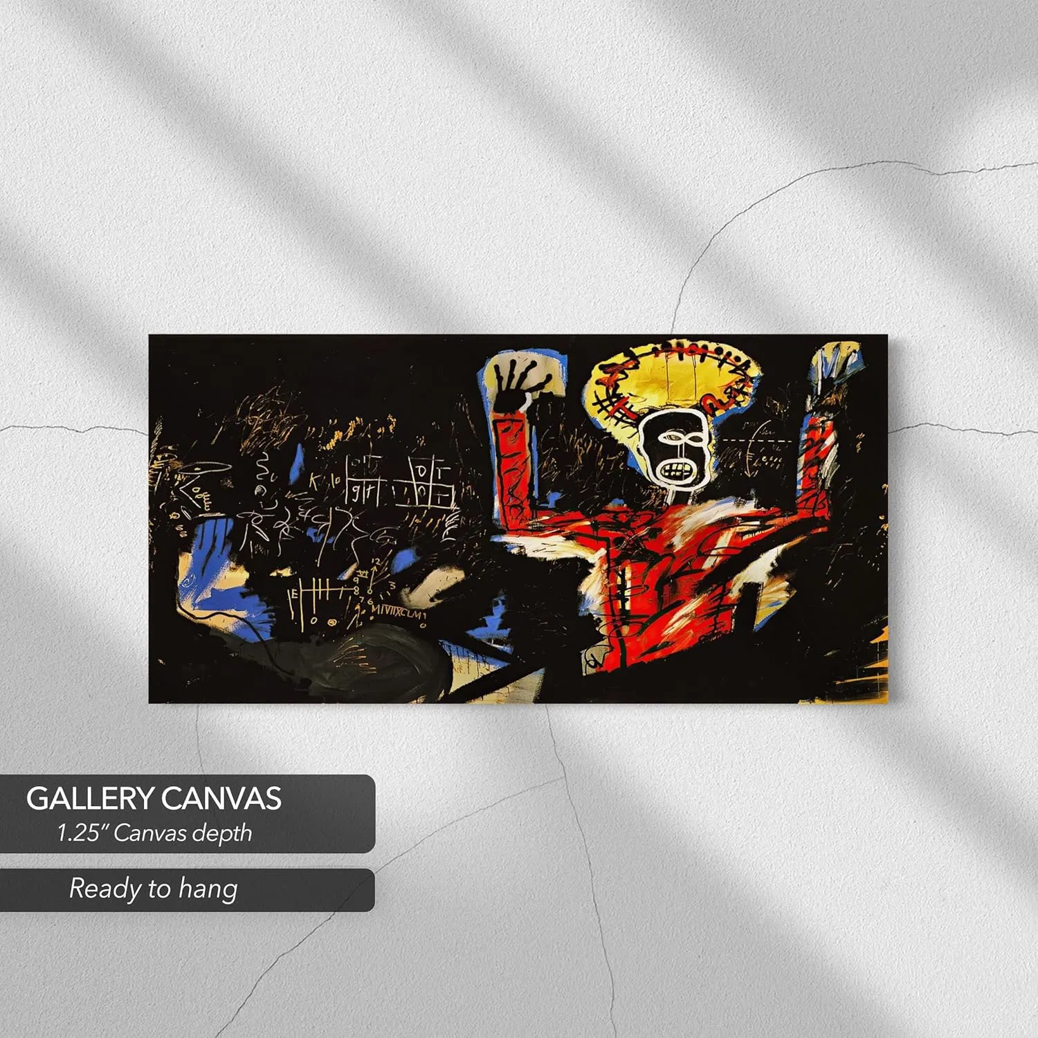Jean-Michel Basquiat 1982 Abstract Art | Contemporary Graffiti-Inspired Canvas Wall Art | Modern Poster Print