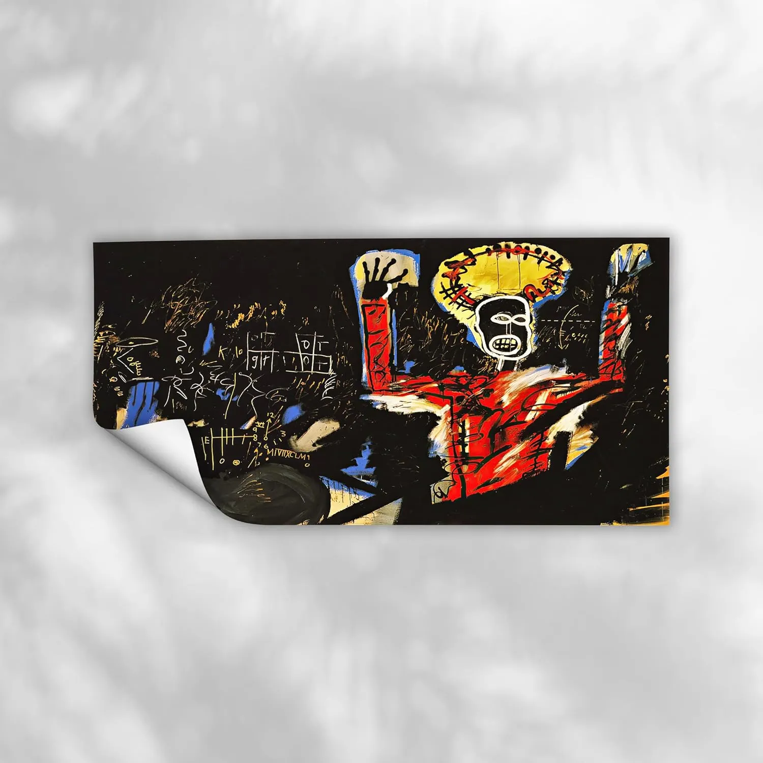 Jean-Michel Basquiat 1982 Abstract Art | Contemporary Graffiti-Inspired Canvas Wall Art | Modern Poster Print