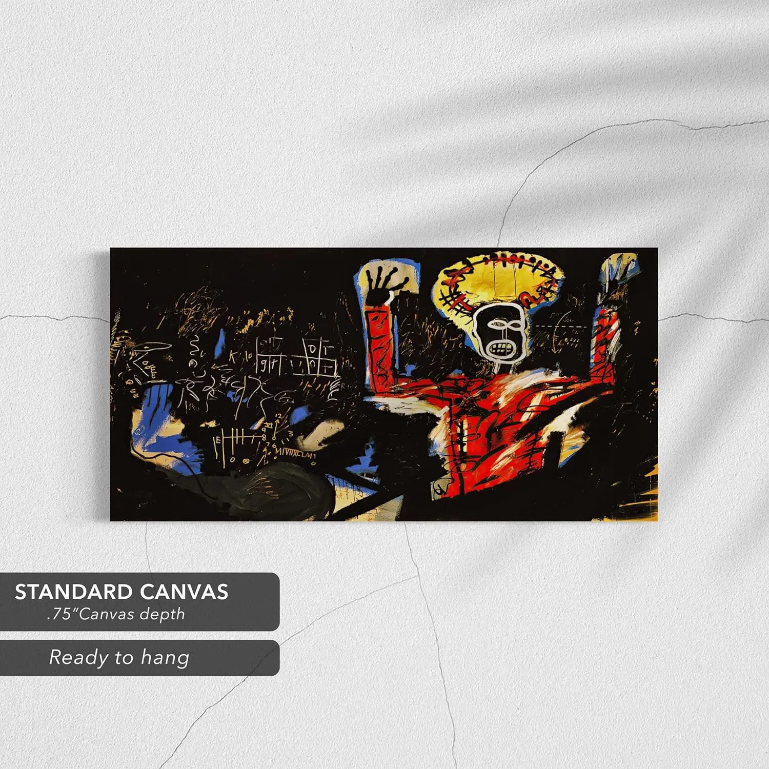 Jean-Michel Basquiat 1982 Abstract Art | Contemporary Graffiti-Inspired Canvas Wall Art | Modern Poster Print