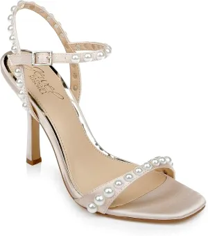 Jewel Badgley Mischka Damaris Pearl Embellished Stiletto Sandal