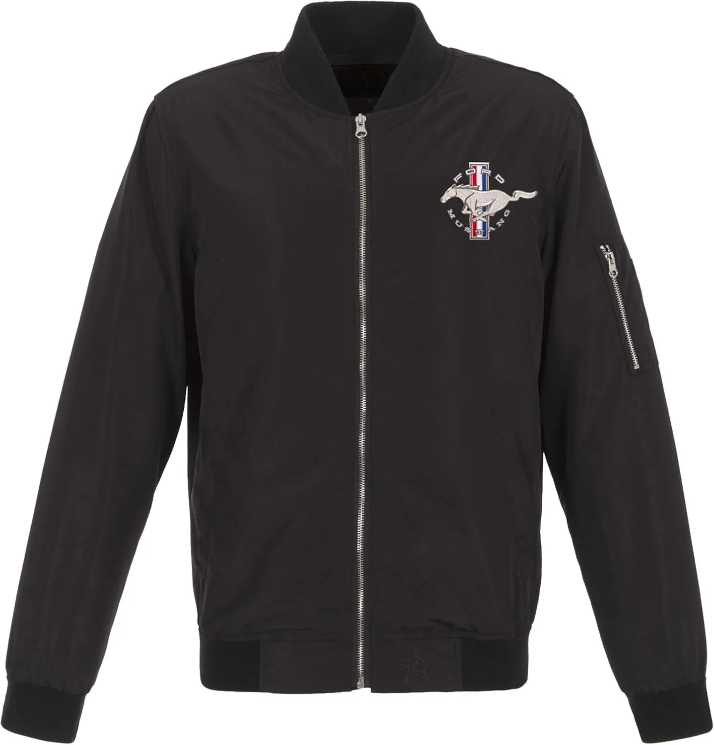 JH Design Men's Ford Mustang Jacket Lightweight Zip-Up Nylon Coat
