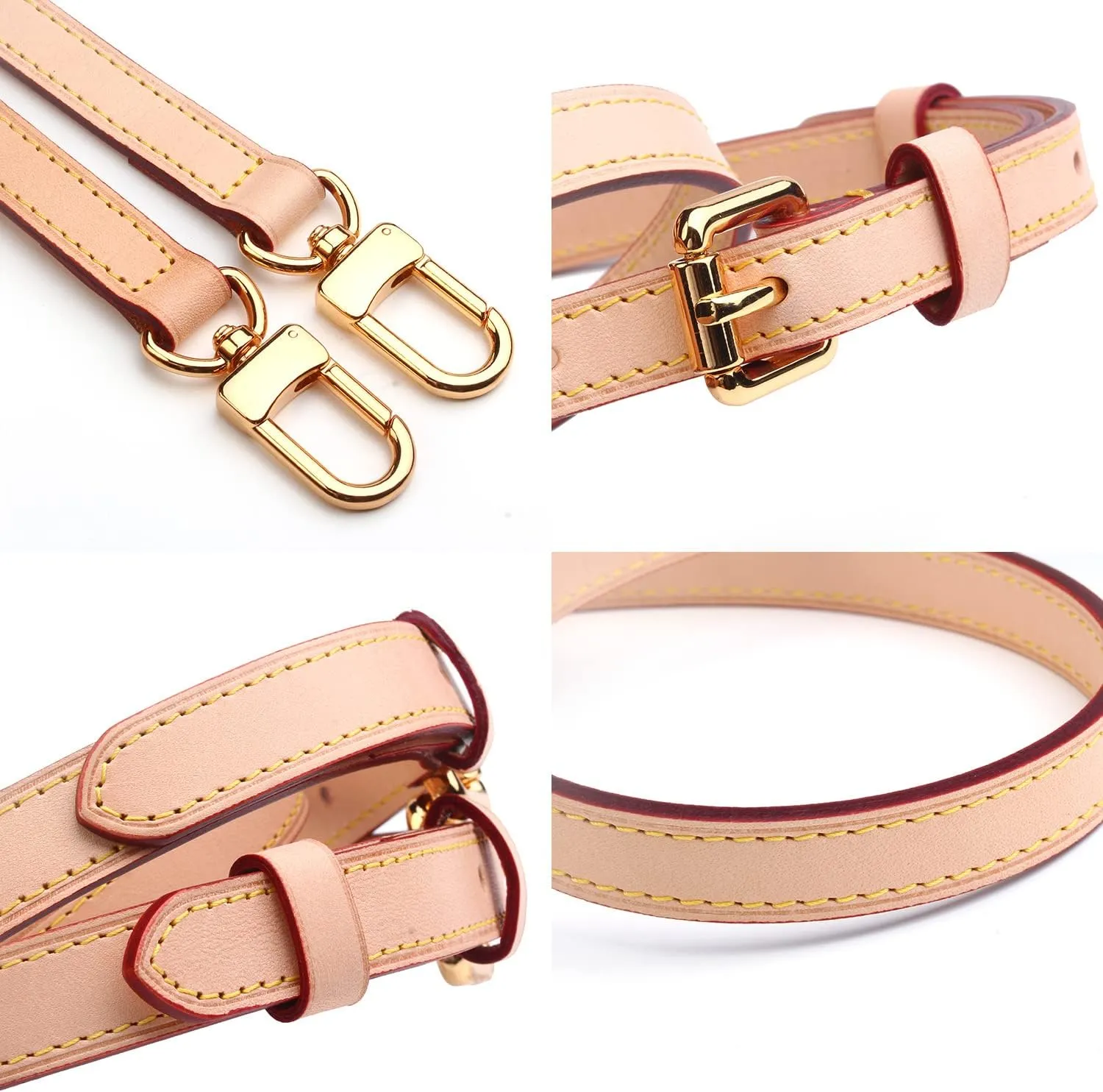 jiesinlov Vachetta Leather Replacement Crossbody Bags Strap Adjustable Shoulder Strap for Speedy 20 25 (0.70Width Adjustable 39.4-47.2Length)