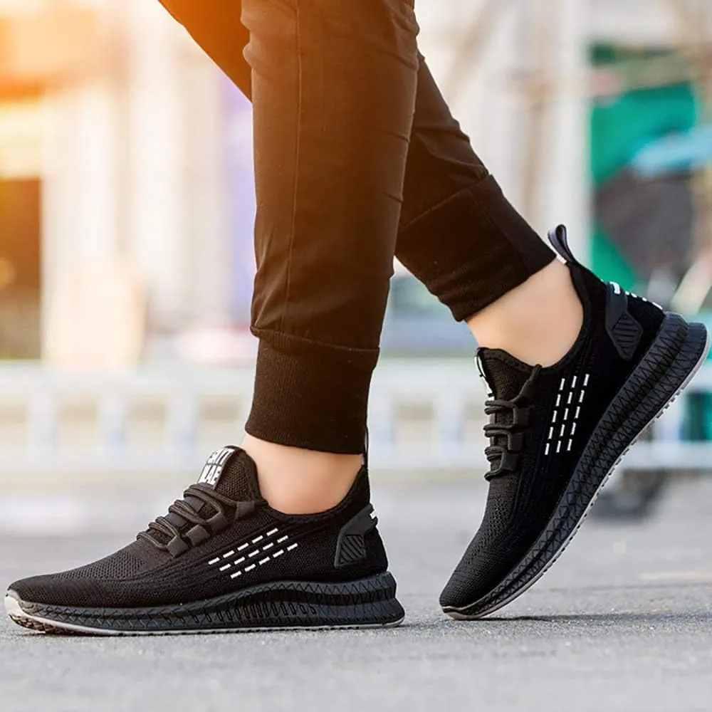 JITUUE Men's Sports Shoes Mesh Breathable Shoes Casual Non-Slip Fashion Running Lightweight Fly Woven Casual Shoes