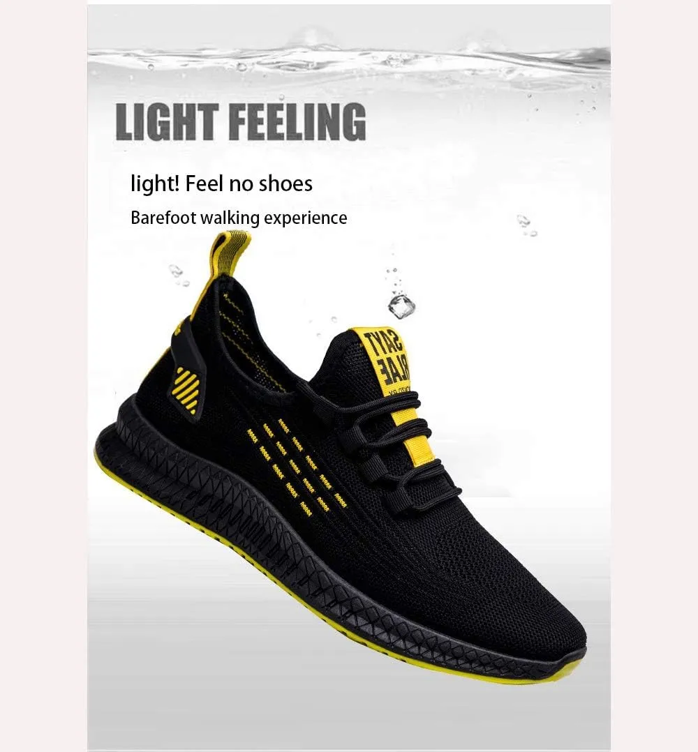 JITUUE Men's Sports Shoes Mesh Breathable Shoes Casual Non-Slip Fashion Running Lightweight Fly Woven Casual Shoes