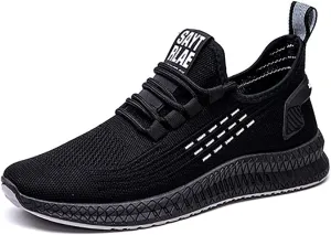 JITUUE Men's Sports Shoes Mesh Breathable Shoes Casual Non-Slip Fashion Running Lightweight Fly Woven Casual Shoes