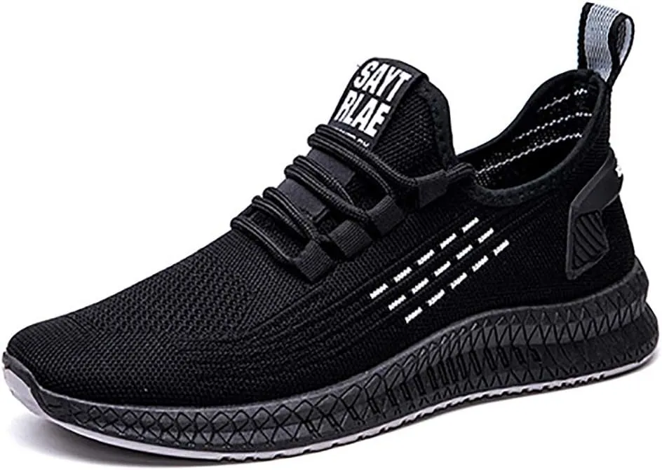 JITUUE Men's Sports Shoes Mesh Breathable Shoes Casual Non-Slip Fashion Running Lightweight Fly Woven Casual Shoes