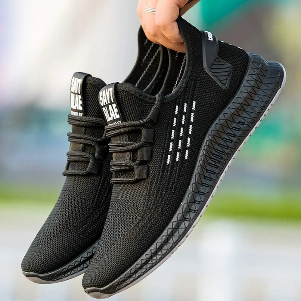 JITUUE Men's Sports Shoes Mesh Breathable Shoes Casual Non-Slip Fashion Running Lightweight Fly Woven Casual Shoes