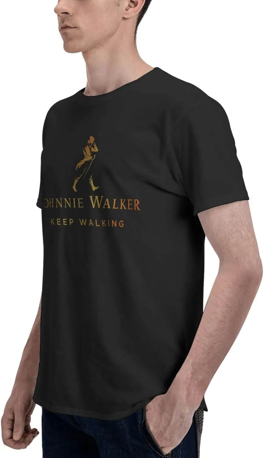 Johnnie Music and Walker T-Shirt Short Sleeve Soft Cotton Breathable Tops Casual Tee Shirt