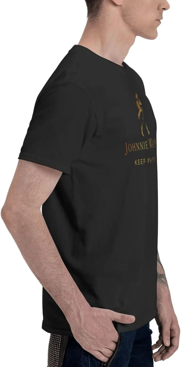 Johnnie Music and Walker T-Shirt Short Sleeve Soft Cotton Breathable Tops Casual Tee Shirt