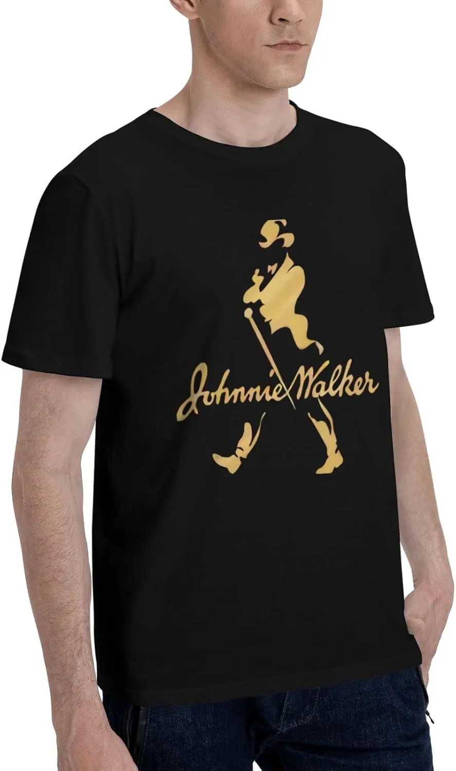 Johnnie Music and Walker T-Shirt Short Sleeve Soft Cotton Breathable Tops Casual Tee Shirt