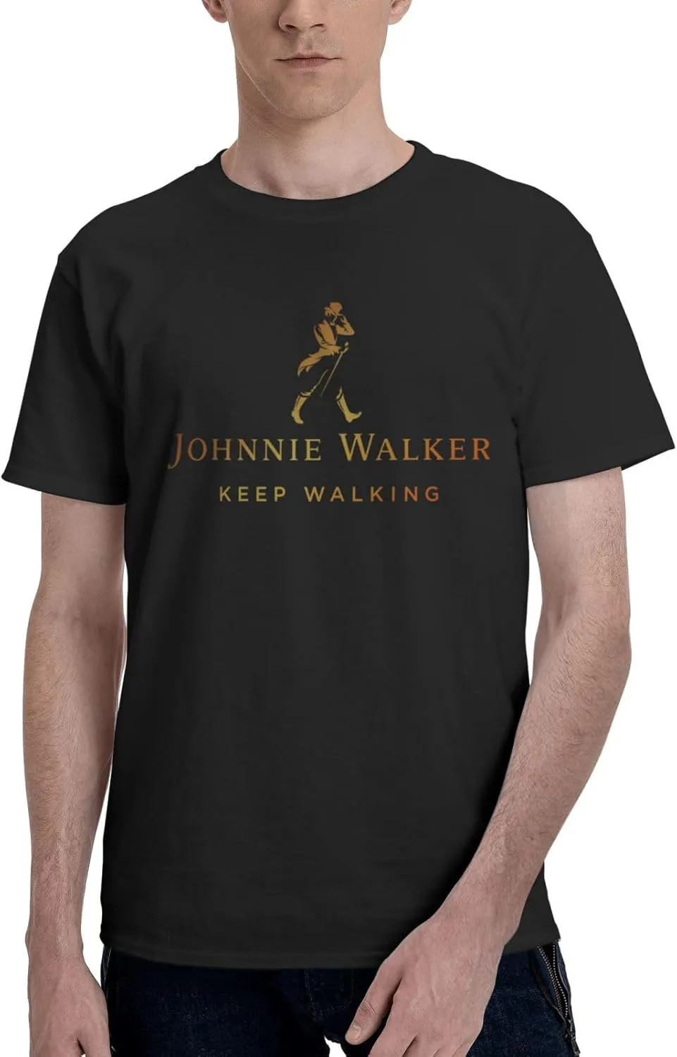 Johnnie Music and Walker T-Shirt Short Sleeve Soft Cotton Breathable Tops Casual Tee Shirt