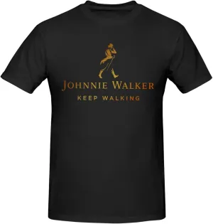 Johnnie Music and Walker T-Shirt Short Sleeve Soft Cotton Breathable Tops Casual Tee Shirt