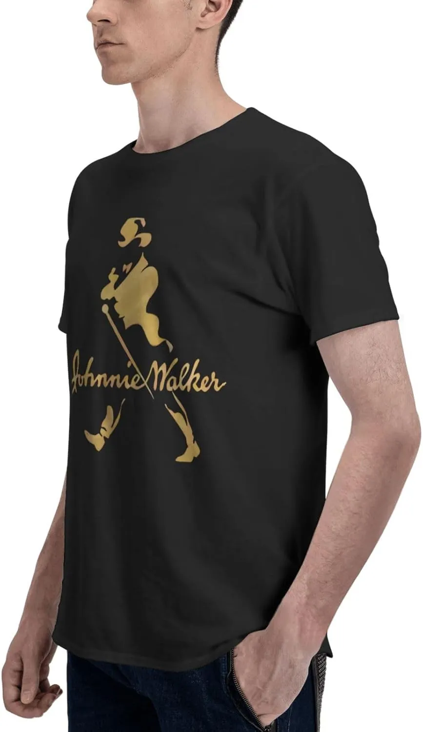 Johnnie Music and Walker T-Shirt Short Sleeve Soft Cotton Breathable Tops Casual Tee Shirt