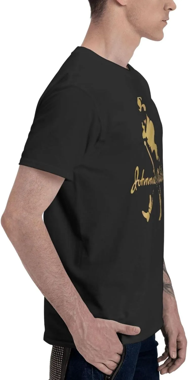 Johnnie Music and Walker T-Shirt Short Sleeve Soft Cotton Breathable Tops Casual Tee Shirt