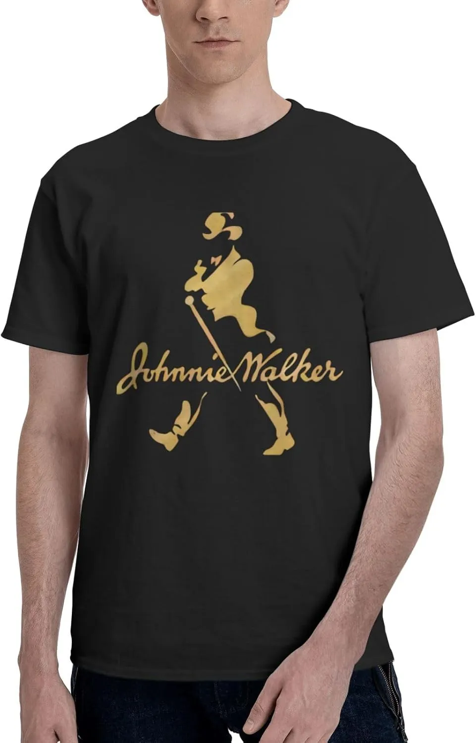 Johnnie Music and Walker T-Shirt Short Sleeve Soft Cotton Breathable Tops Casual Tee Shirt