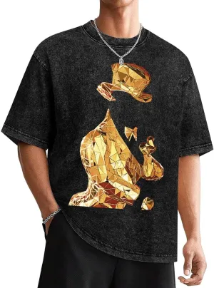 Johnnie Music and Walker Vintage Men's Tees Short Sleeve Breathable Shirts Crewneck Casual Soft T-Shirt