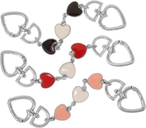 jojofuny 3pcs Heart Shaped Wallet Chain Bag Extender Chain Strap for DIY Handbag Accessories