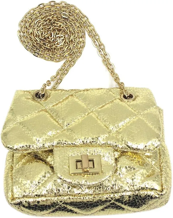 JUMISEE Little Girls Leopard Print Purse Crossbody Bag Quilted Chain Shoulder Handbag Wallet for Women