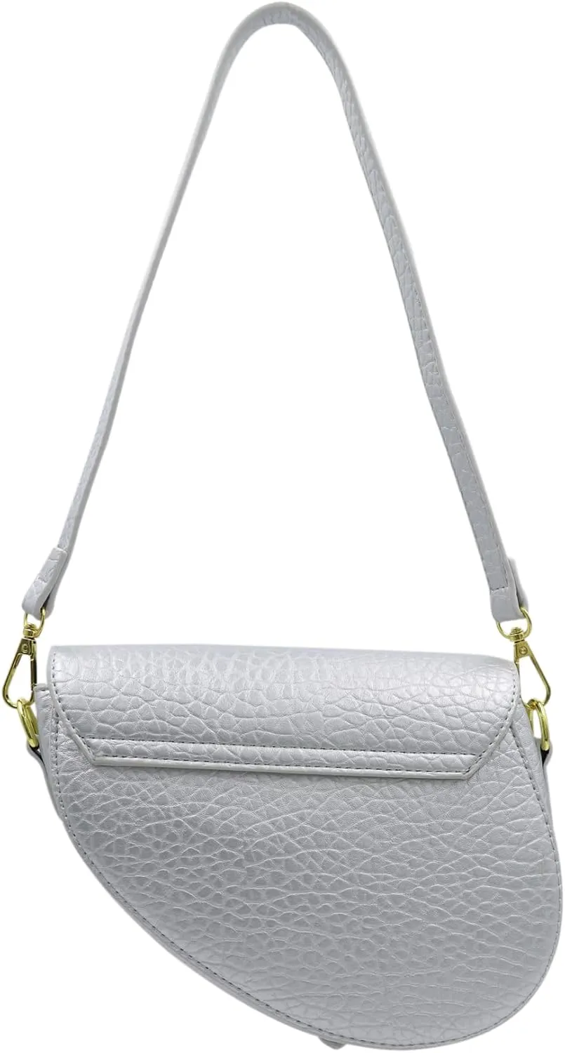 JUMISEE Women Trendy Saddle Shoulder Bag Soft Leather Clutch Purse Underarm Handbag Crossbody Bag