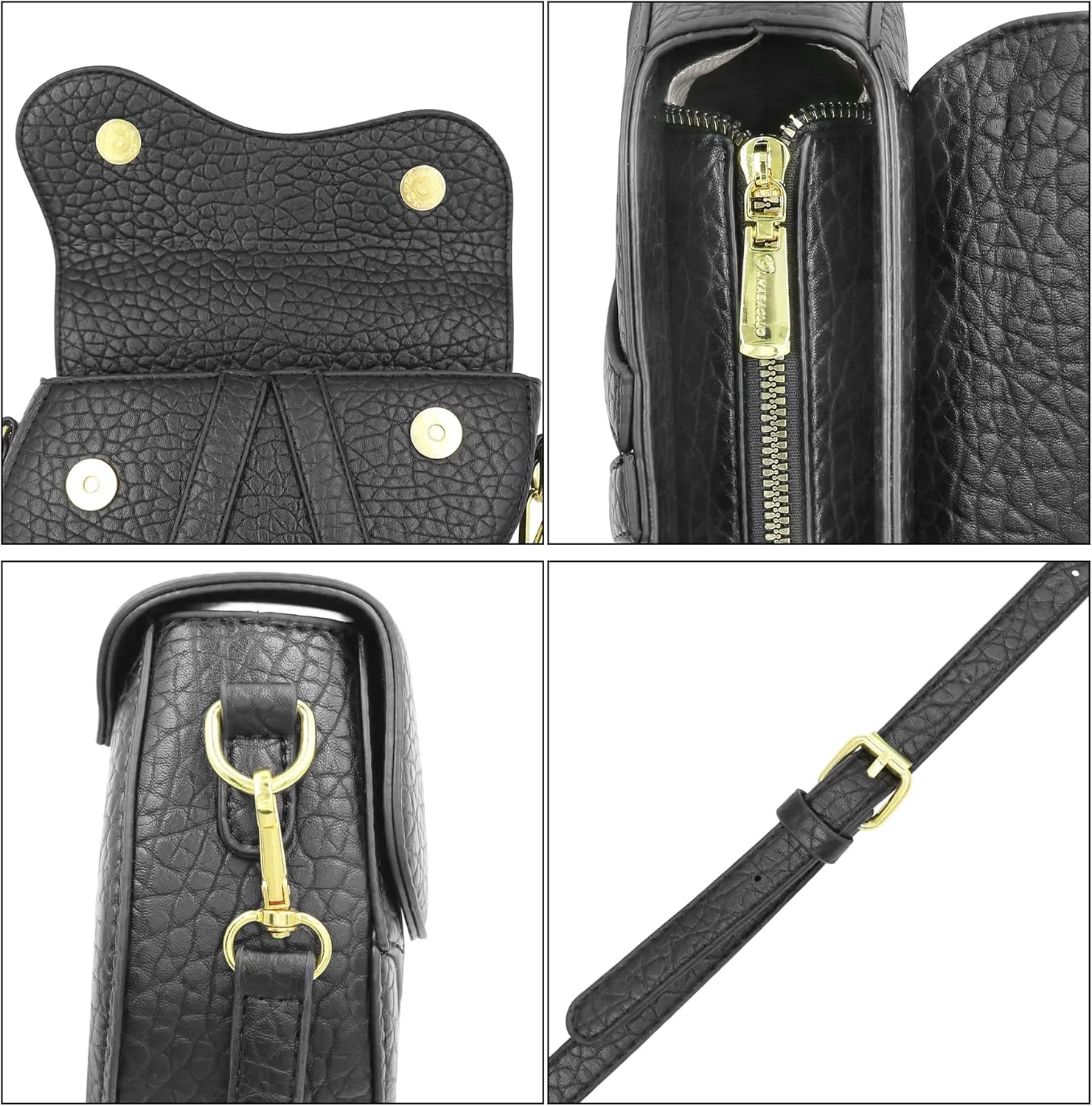 JUMISEE Women Trendy Saddle Shoulder Bag Soft Leather Clutch Purse Underarm Handbag Crossbody Bag
