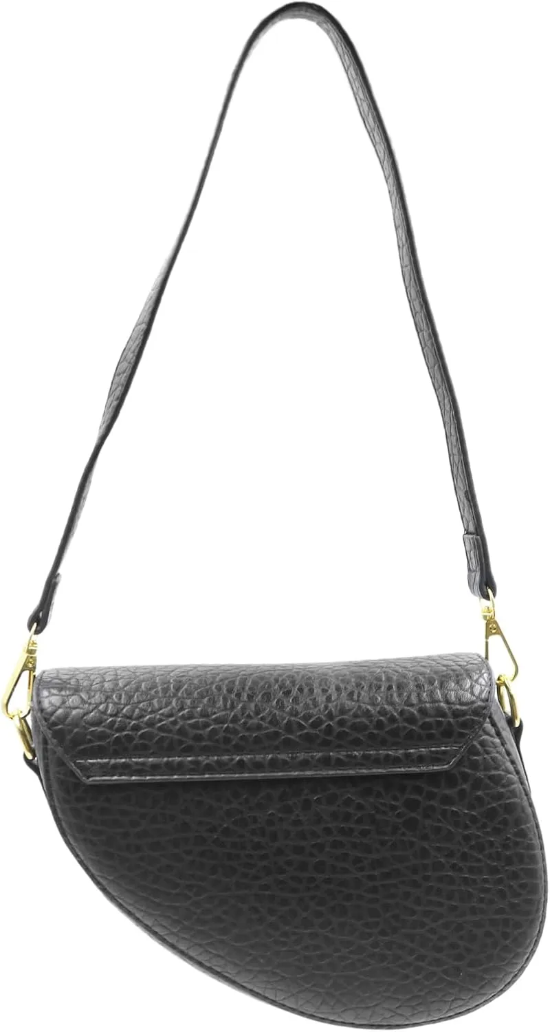 JUMISEE Women Trendy Saddle Shoulder Bag Soft Leather Clutch Purse Underarm Handbag Crossbody Bag