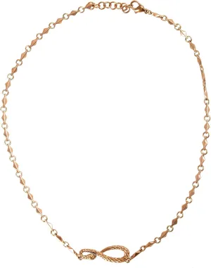 Just Cavalli Bronze Metal Snake Chain Necklace