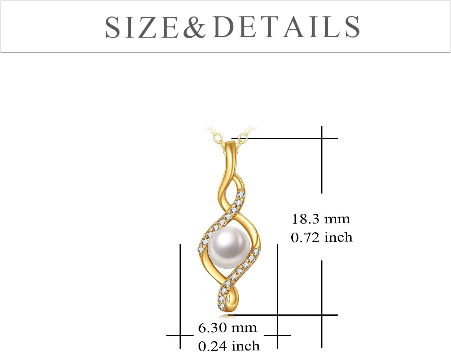 KECHO 14K Freshwater Cultured Pearl Necklace Solid Gold Pendant 14K Real Gold Jewelry Anniversary Birthday Gifts for Women