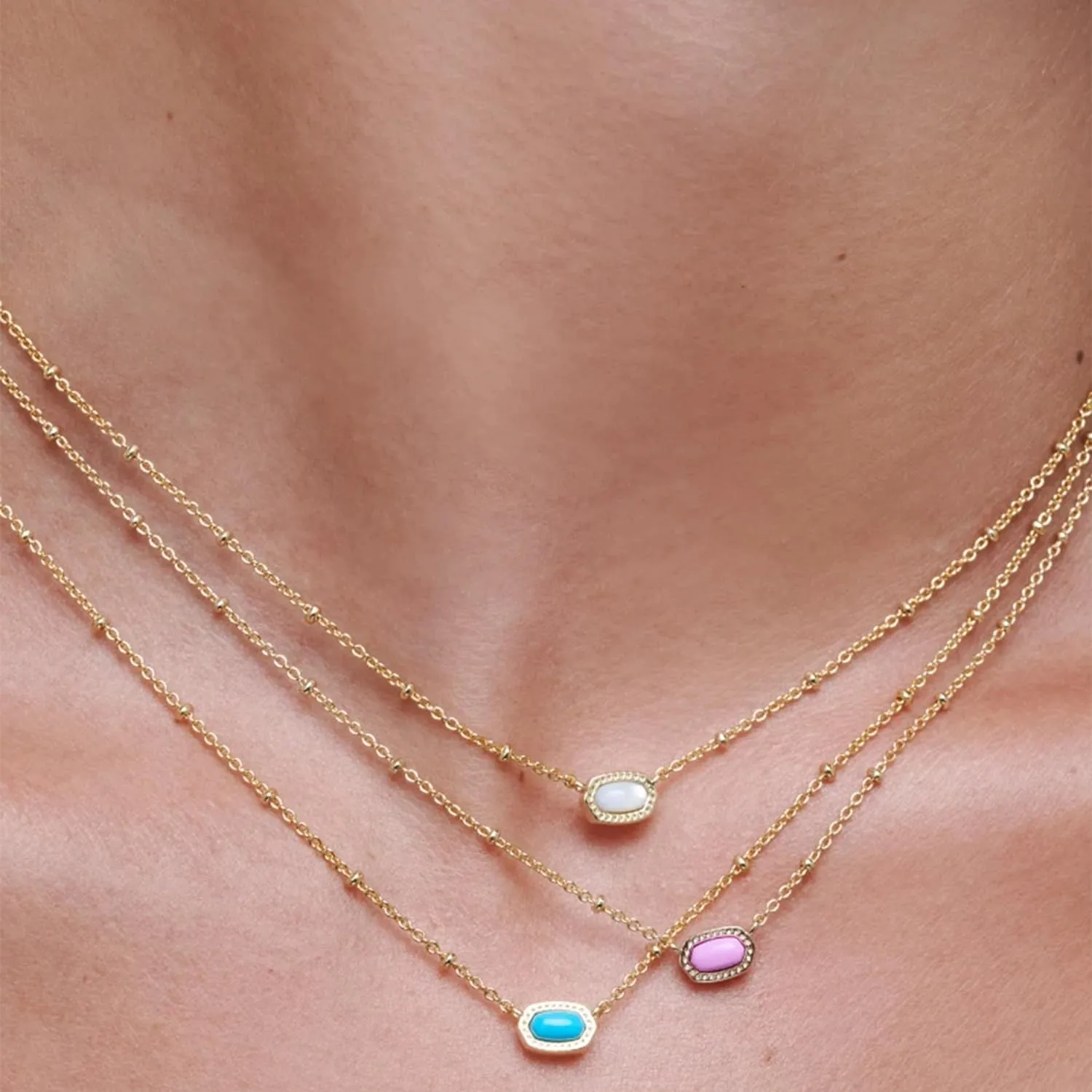 Kendra Scott Mini Elisa 14k Gold-Plated Satellite Short Pendant Necklace, Fashion Jewelry for Women