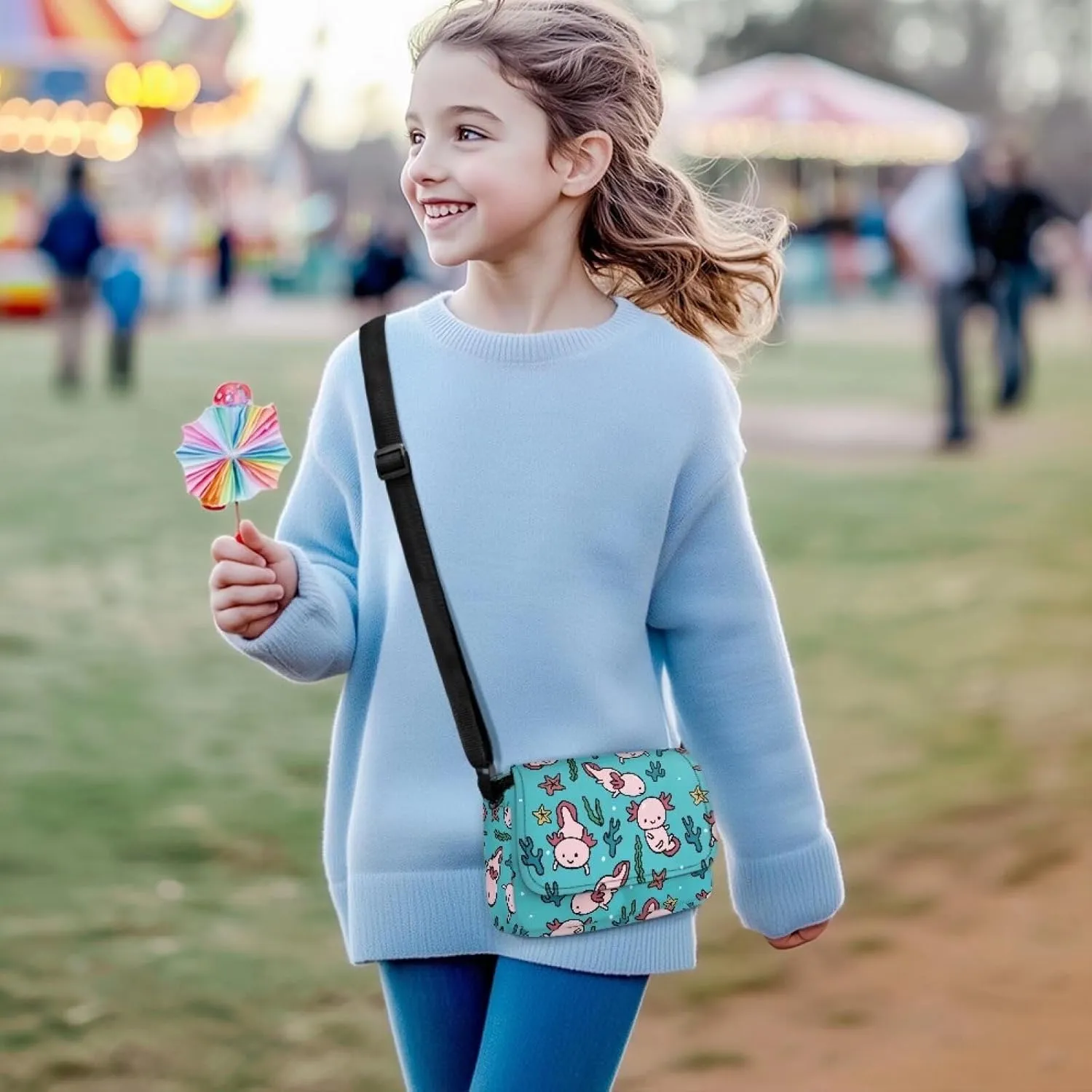 Kids Flap Crossbody Bag with Adjustable Strap for Daily Use