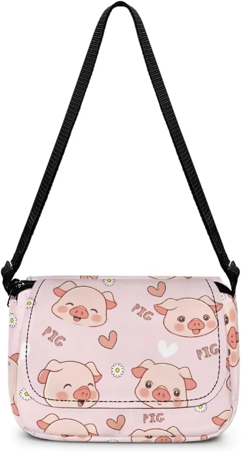 Kids Flap Crossbody Bag with Zipper Closure for School Travel