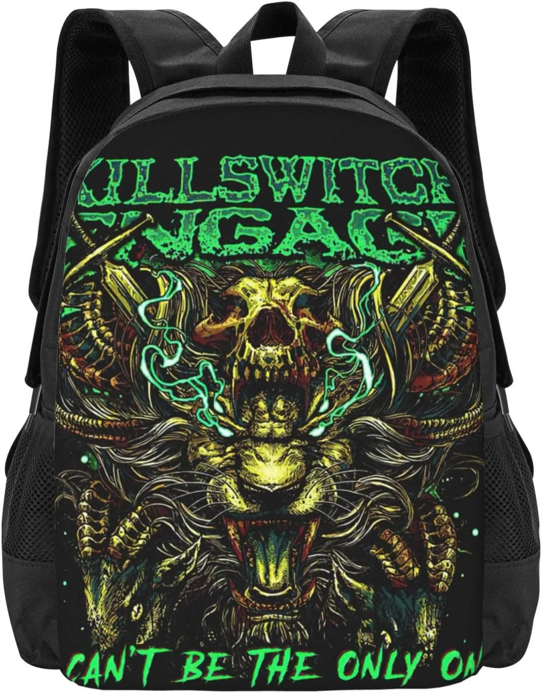 Killswitch Rock Band Engage Laptop Backpack Large Travel Bags Unisex Adult Sport Bags Casual Daypack for Office Breathable Work Rucksack Stylish Notebook Bag for Man