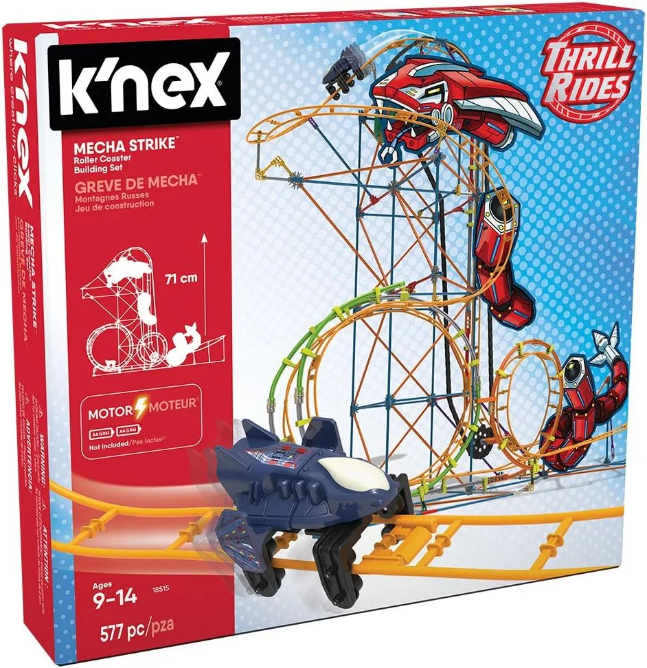 K'Nex 18515 Mecha Strike Roller Coaster Building Set