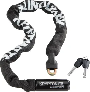 Kryptonite Keeper 785 Bike Chain Lock, 2.8 Feet Long Heavy Duty Anti-Theft Bicycle Chain Lock with Keys for Bike, Motorcycle, Scooter, Bicycle, Door, Gate, Fence