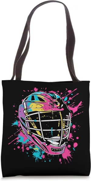 Lacrosse Helmet Graffiti Tote Bag