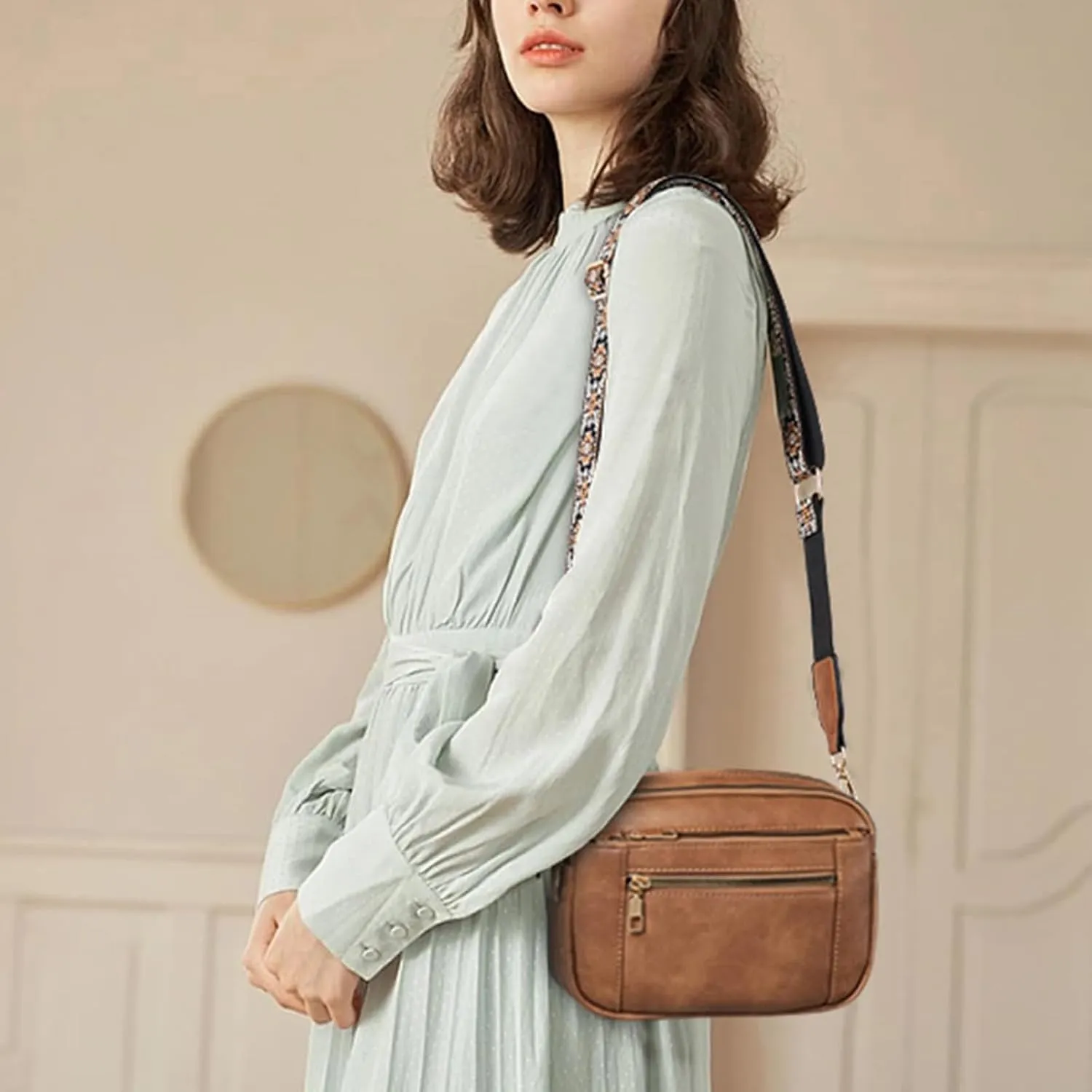 Langrents Crossbody Bag, Cross Body Bag for Woman, Langrents Purses, Lang Rents Multi Pocket Shoulder Bag