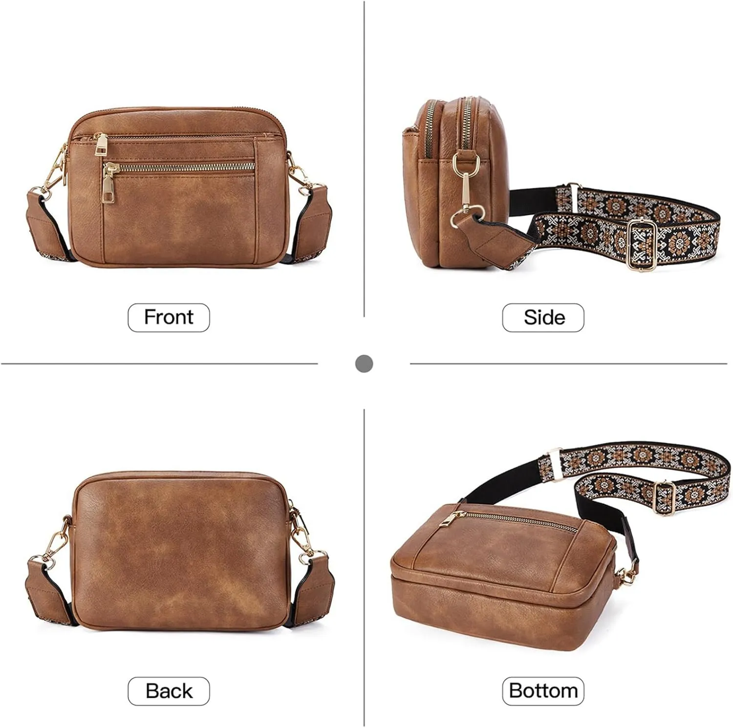Langrents Crossbody Bag, Cross Body Bag for Woman, Langrents Purses, Lang Rents Multi Pocket Shoulder Bag
