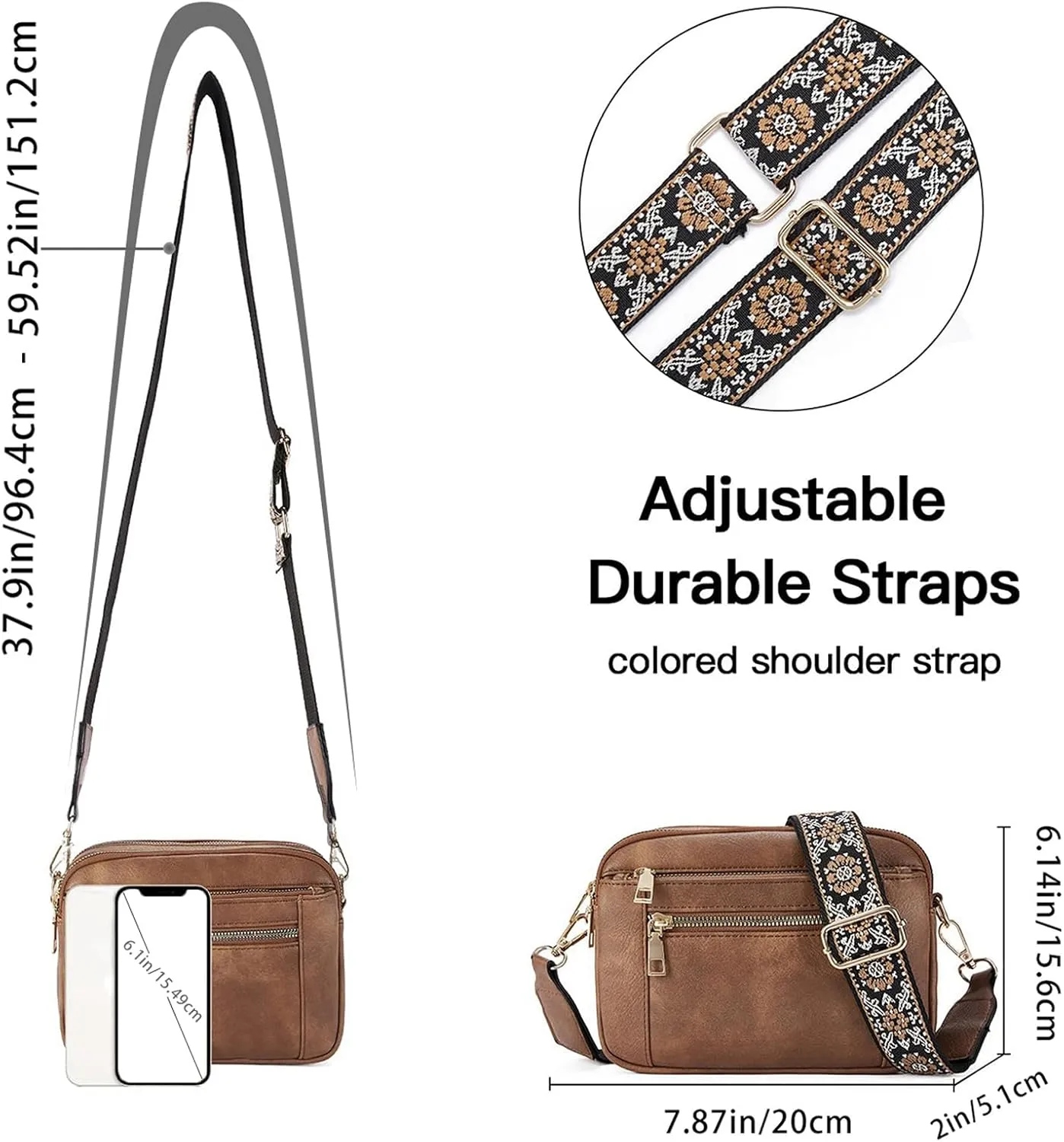 Langrents Crossbody Bag, Cross Body Bag for Woman, Langrents Purses, Lang Rents Multi Pocket Shoulder Bag